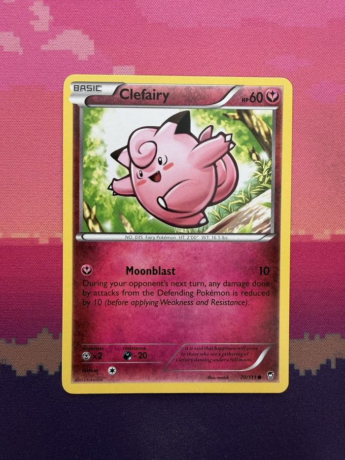 Pokemon Card Clefairy Furious Fists Uncommon 70/111 Near Mint
