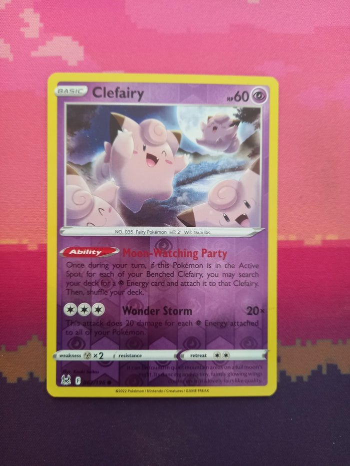 Pokemon Card Clefairy Lost Origin Prize Pack 062/196 Near Mint
