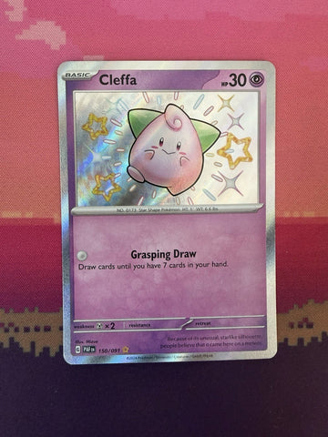 Pokemon Card Cleffa 150/091 Shiny Paldean Fates Near Mint