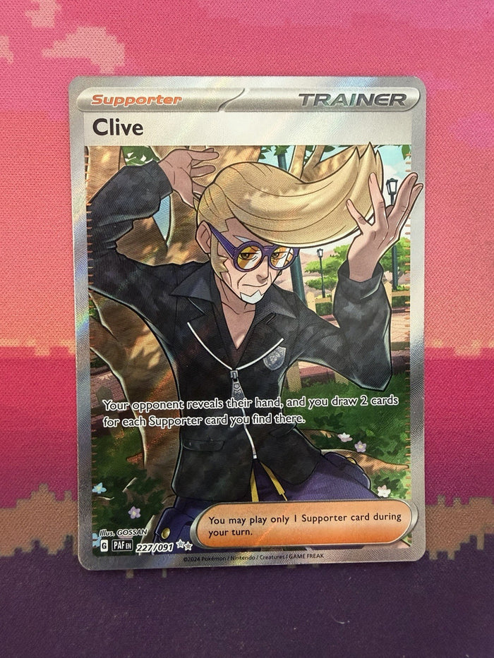 Pokemon Card Clive Paldean Fates Ultra Rare Full Art 227/091 Near Mint