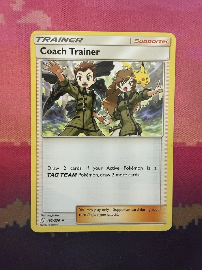 Pokemon Card Coach Unified Minds Uncommon 192/236 Near Mint
