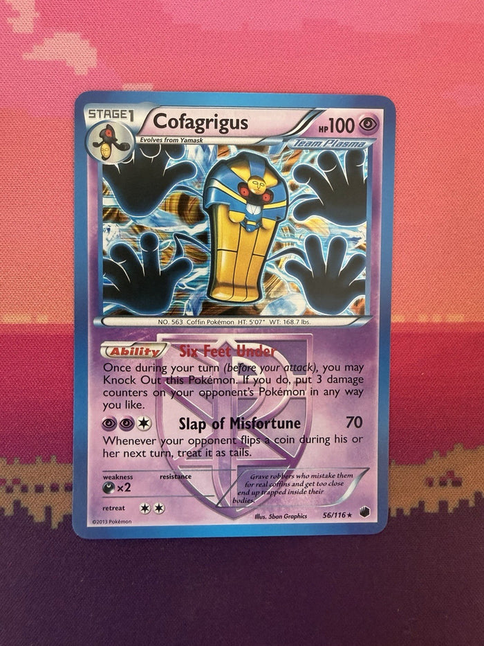 Pokemon Card Cofagrigus Plasma Freeze Holo Rare 56/116 Near Mint