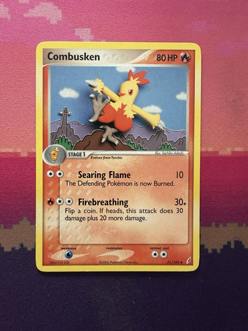 Pokemon Card Combusken Ex Crystal Guardians Uncommon 31/100 Near Mint