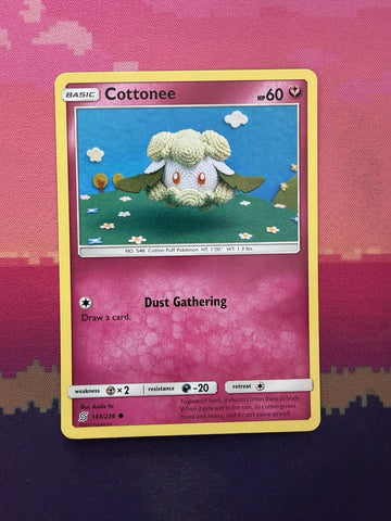Pokemon Card Cottonee Unified Minds Common 143/236 Near Mint