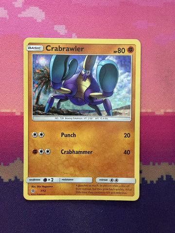 Pokemon Card Crabrawler McDonald's 2017 Holo 7/12  Near Mint