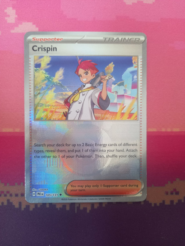 Pokemon Card Crispin Prismatic Evolution PokeBall Reverse 105/131 Near Mint
