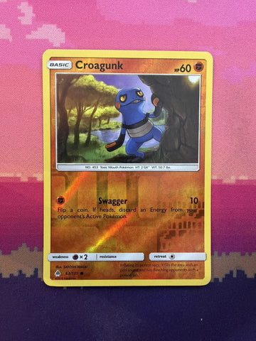 Pokemon Card Croagunk Forbidden Light Reverse Holo 63/131 Near Mint