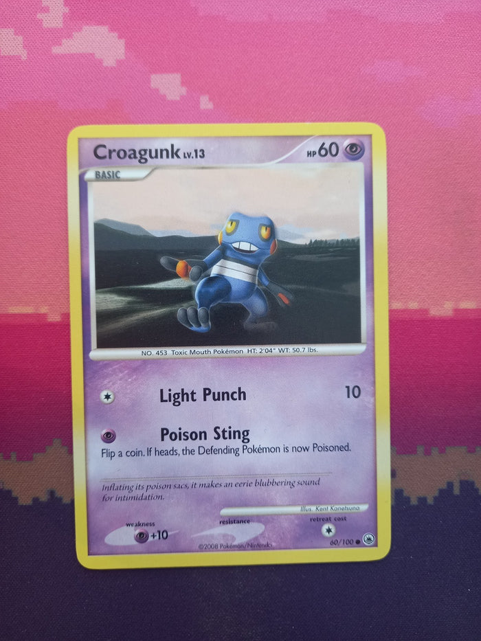 Pokemon Card Croagunk Majestic Dawn Common 60/100 Near Mint