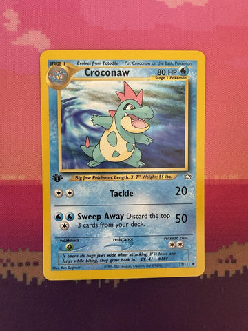 Pokemon Card Croconaw Neo Genesis 1st Edition Uncommon 32/111 Near Mint