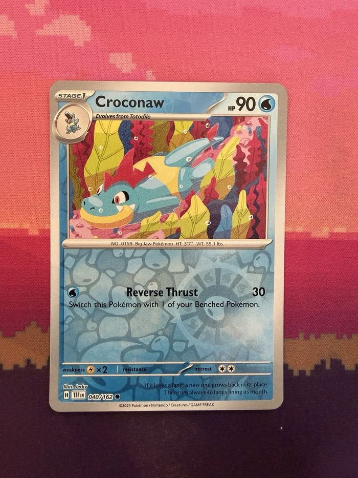 Pokemon Card Croconaw Temporal Forces Reverse Holo 040/162 Near Mint