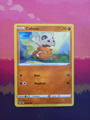 Pokemon Card Cubone Battle Styles Common 069/163 Near Mint