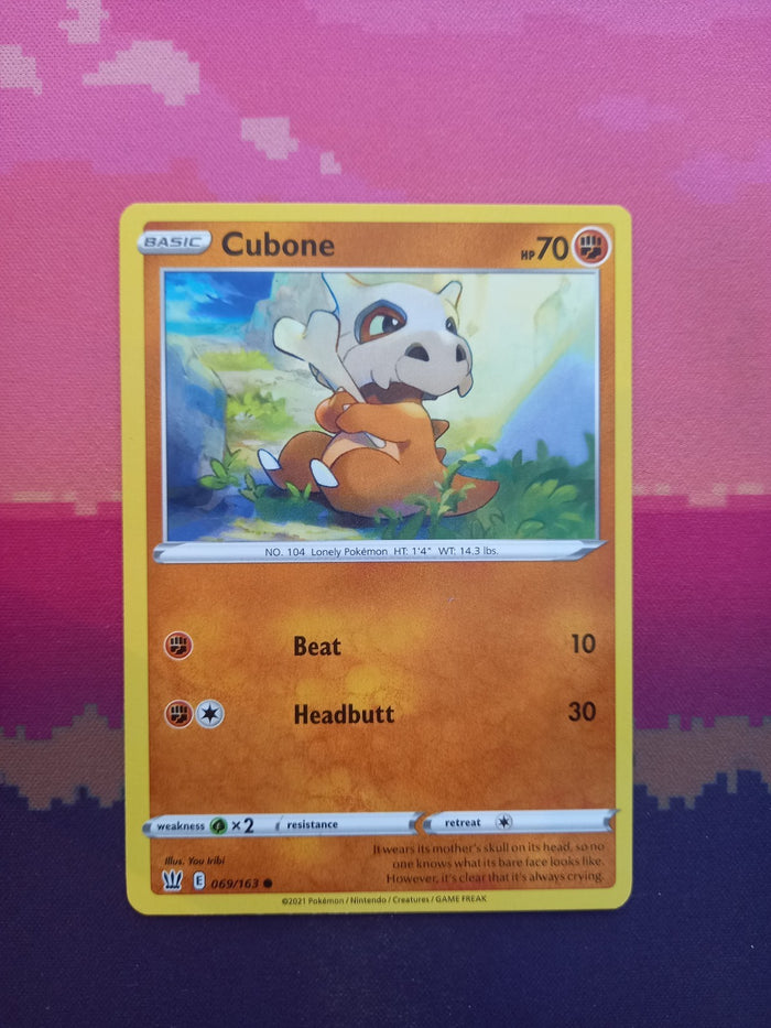 Pokemon Card Cubone Battle Styles Common 069/163 Near Mint