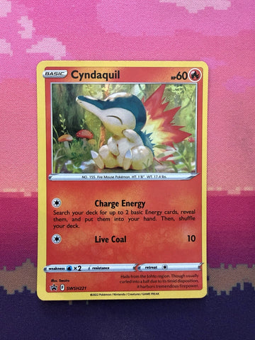 Pokemon Card Cyndaquil Black Star Promo SWSH221 Holo Rare Near Mint