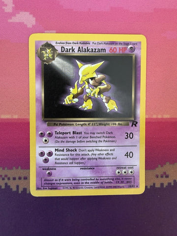Pokemon Card Dark Alakazam Team Rocket Rare 18/82 Near Mint