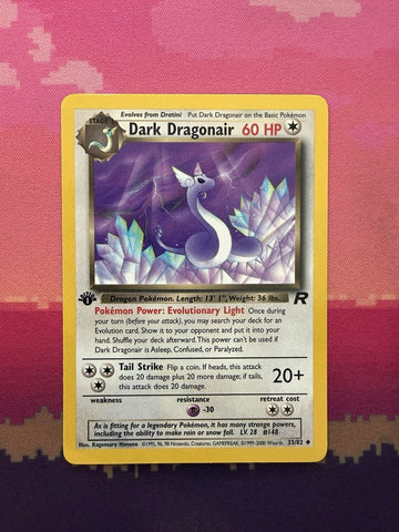 Pokemon Card Dark Dragonair Team Rocket 1st Edition Uncommon 33/82 Near Mint