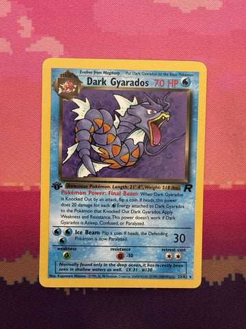Pokemon Card Dark Gyarados Team Rocket 1st Edition Rare 25/82 Near Mint