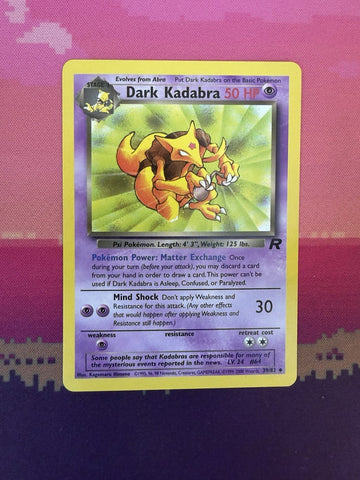 Pokemon Card Dark Kadabra Team Rocket Uncommon 39/82 Near Mint