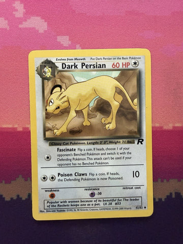 Pokemon Card Dark Persian Team Rocket's Uncommon 42/82 Near Mint