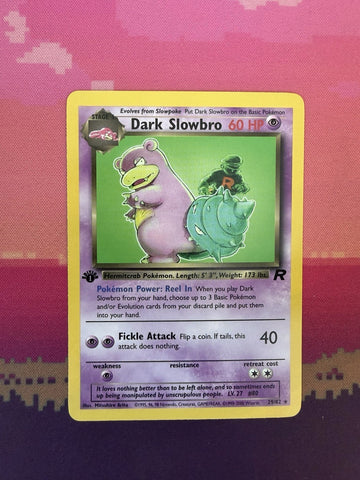 Pokemon Card Dark Slowbro Team Rocket 1st Edition Rare 29/82 Near Mint