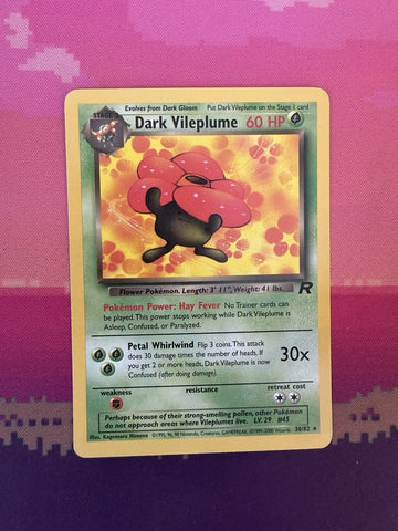 Pokemon Card Dark Vileplume Team Rocket Rare 30/82 Near Mint