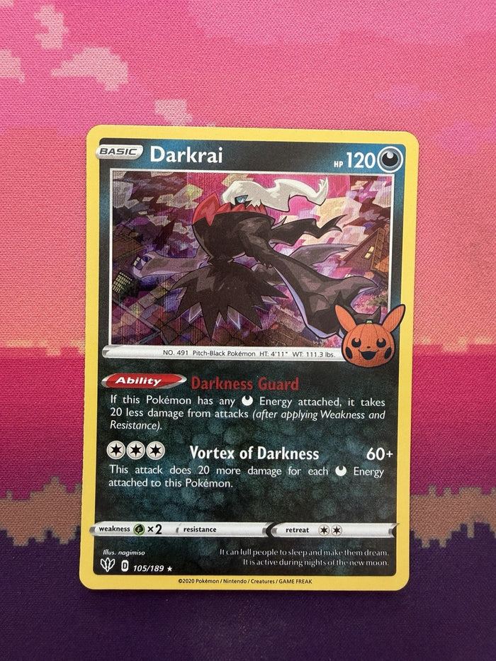 Pokemon Card Darkrai Darkness Ablaze Trick Or Trade Holo 105/189 Near Mint