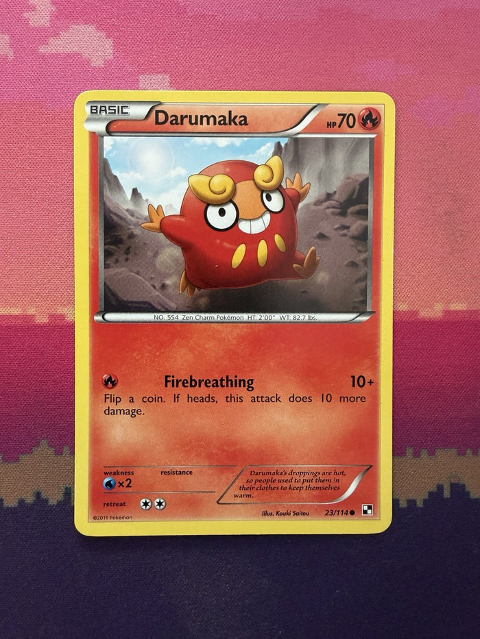 Pokemon Card Darumaka Black and White Common 23/114 Near Mint