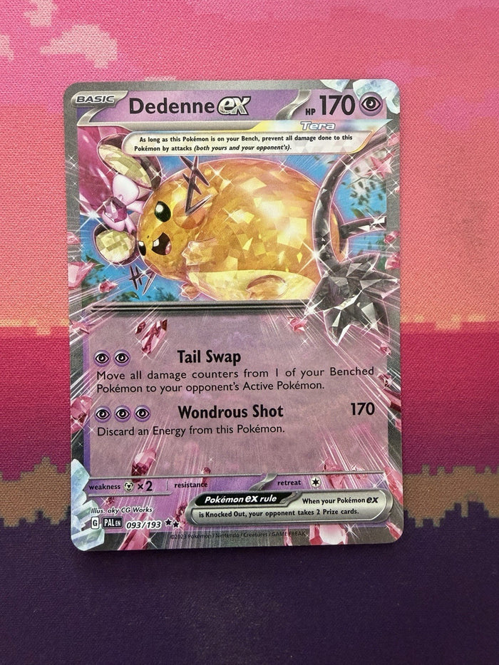 Pokemon Card Dedenne EX Paldea Evolved 093/193 Near Mint