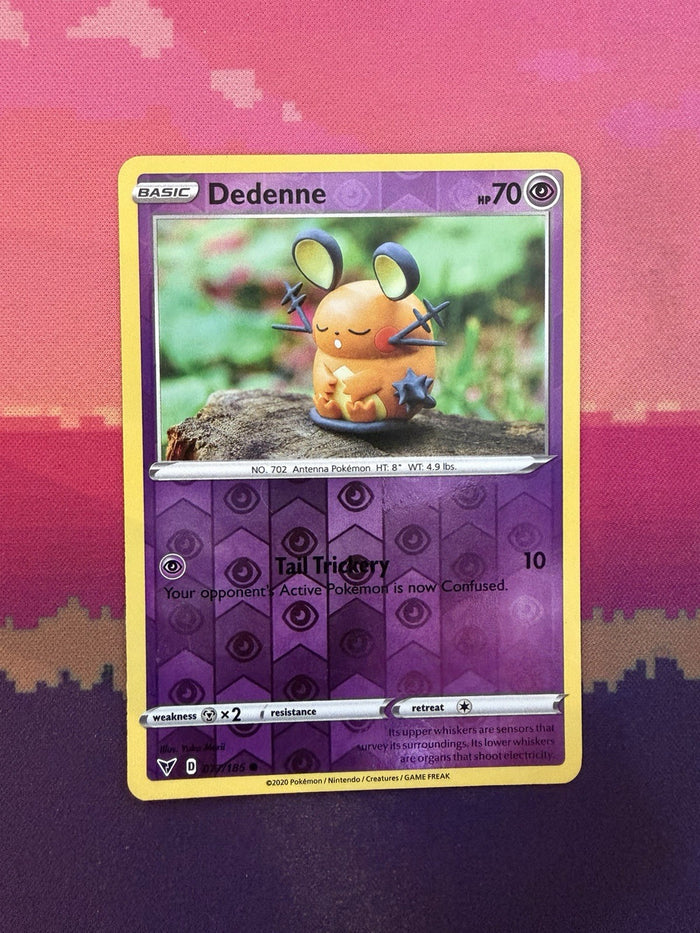 Pokemon Card Dedenne Vivid Voltage Reverse Holo 077/185 Near Mint