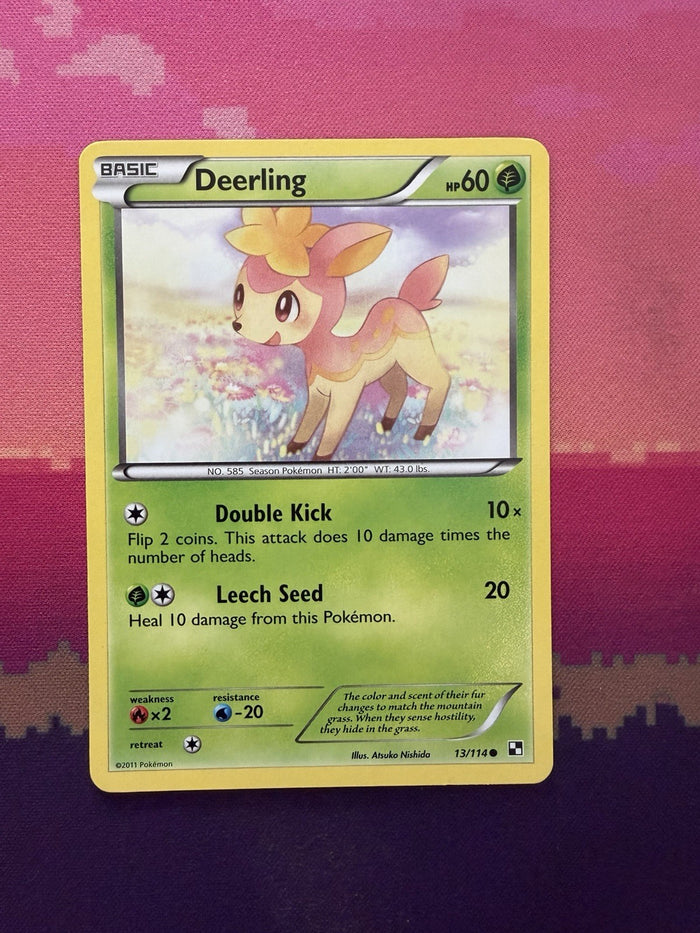 Pokemon Card Deerling Black & White Common 13/114 Near Mint