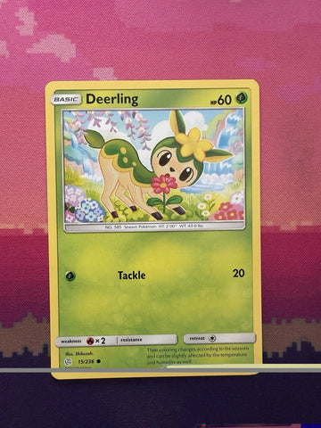 Pokemon Card Deerling Cosmic Eclipse Common 15/236 Near Mint