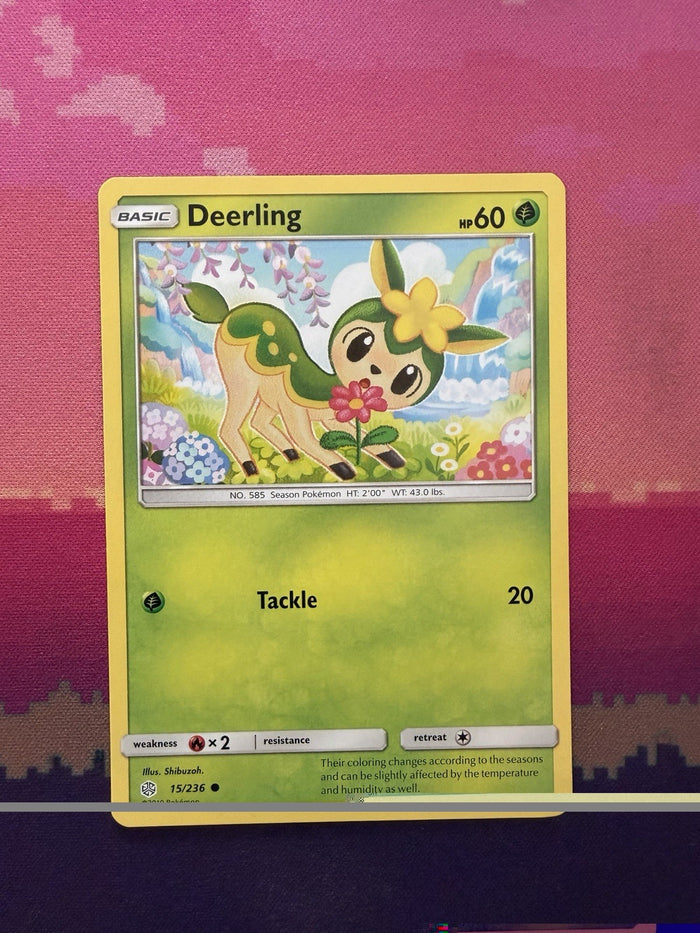 Pokemon Card Deerling Cosmic Eclipse Common 15/236 Near Mint