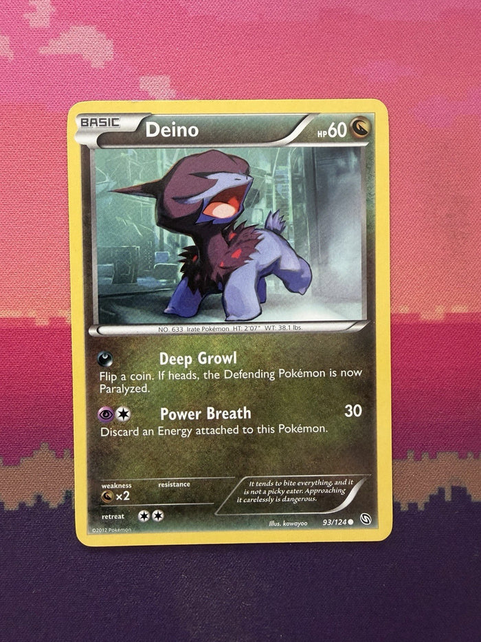 Pokemon Card Deino Dragons Exalted Common 93/124 Near Mint
