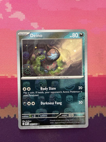Pokemon Card Deino White Flare Master Ball Reverse 065/086 Near Mint