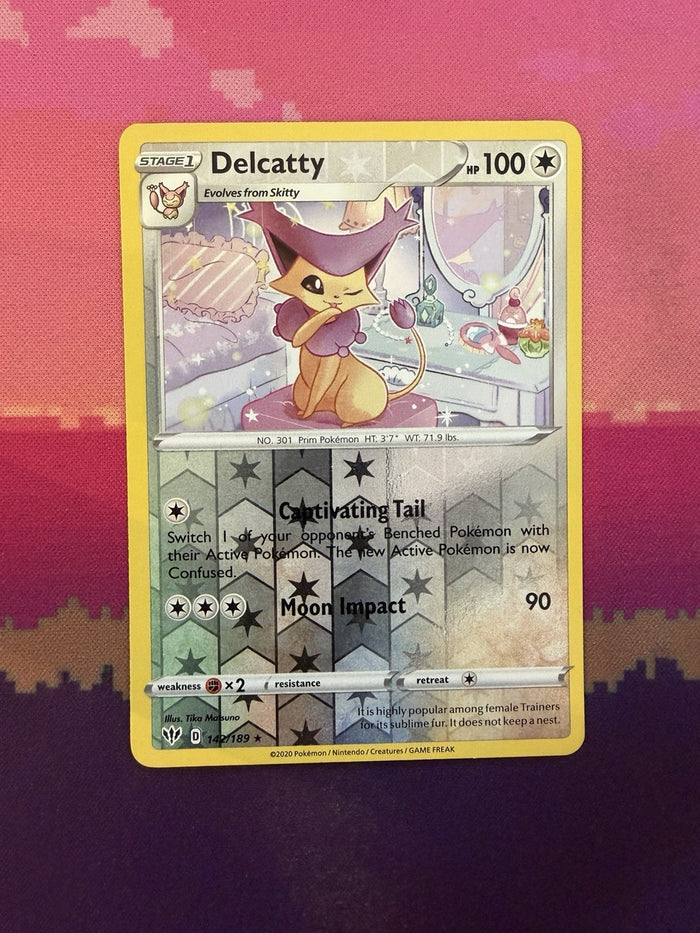 Pokemon Card Delcatty Battle Styles Reverse Holo Rare 142/189 Near Mint