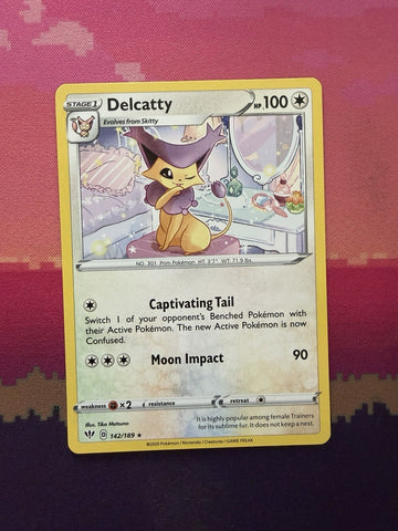 Pokemon Card Delcatty Darkness Ablaze Rare 142/189 Near Mint
