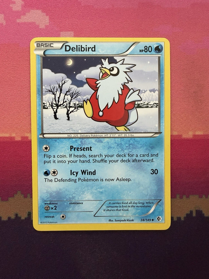 Pokemon Card Delibird Boundaries Crossed Uncommon 38/149 Near Mint