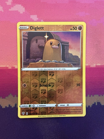 Pokemon Card Diglett Battle Styles Reverse Holo Common 084/189 Near Mint