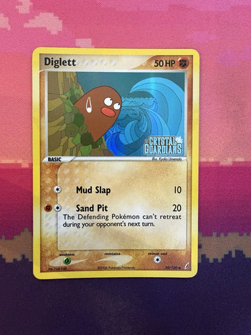 Pokemon Card Diglett EX Crystal Guardians Reverse Holo Common 50/100 Near Mint