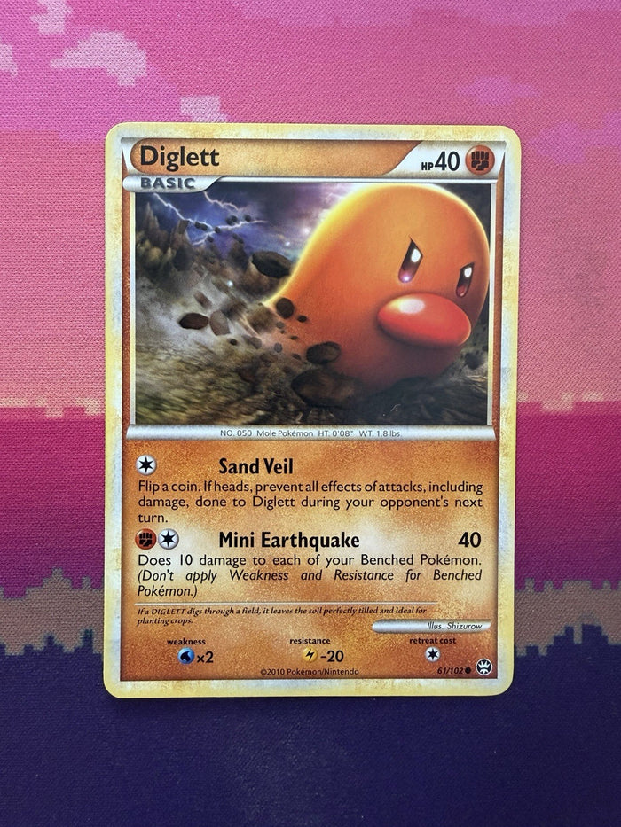 Pokemon Card Diglett Triumphant Common 61/102 Near Mint