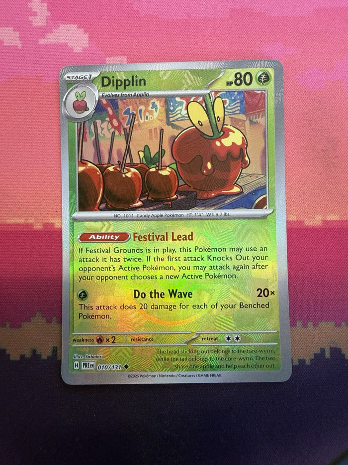 Pokemon Card Dipplin Prismatic Evolutions Masterball 010/131 Near Mint