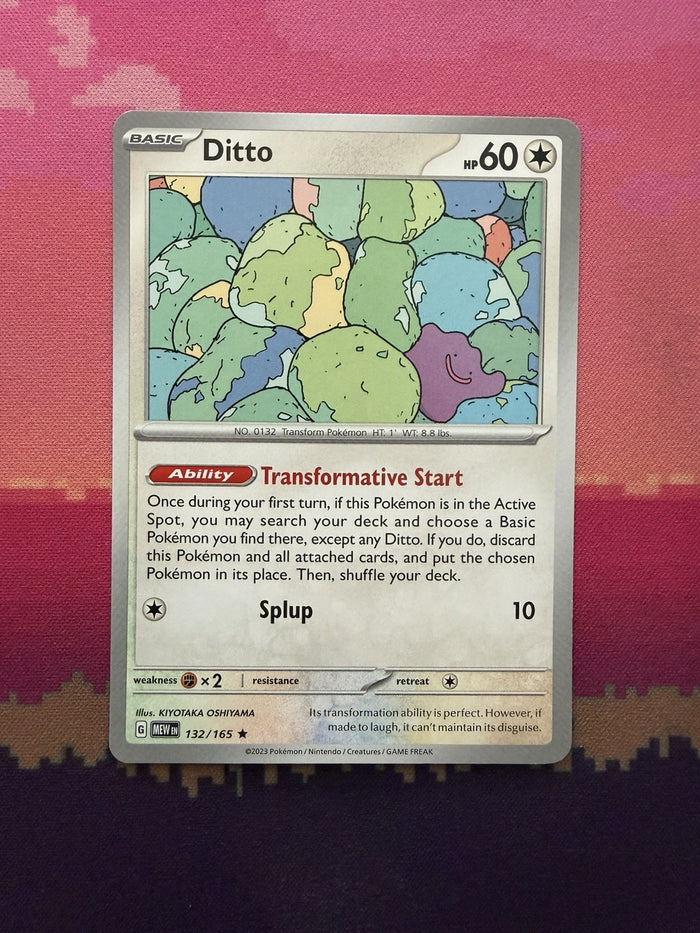 Pokemon Card Ditto Scarlet & Violet 151 Rare 132/165 Near Mint