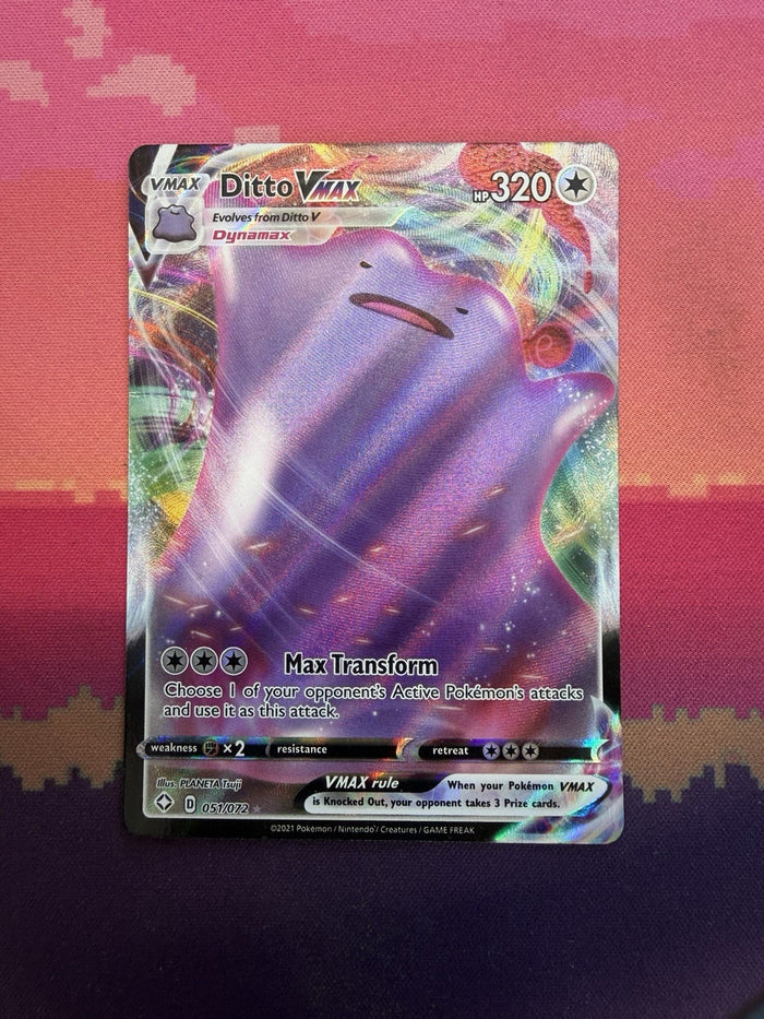 Pokemon Card Ditto VMAX 051/072 Shining Fates Near Mint