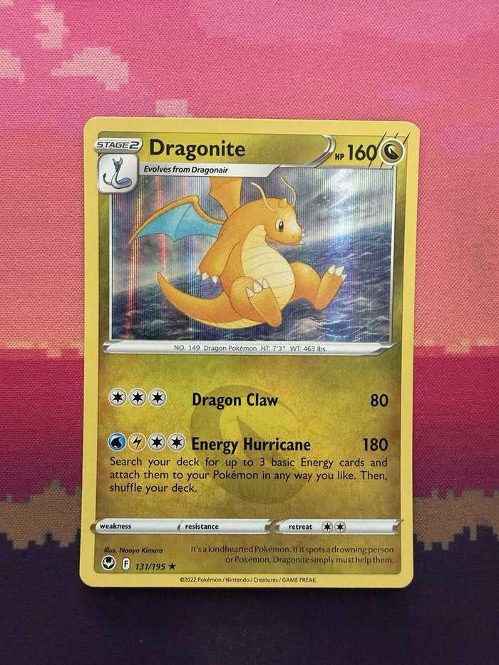 Pokemon Card Dragonite Silver Tempest Holo Rare 131/195 Near Mint