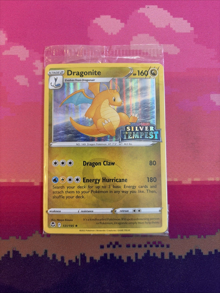 Pokemon Card Dragonite Silver Tempest STAMPED Promo 131/195 SEALED Near Mint