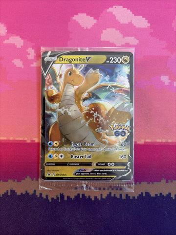 Pokemon Card Dragonite V Pokemon GO STAMPED Promo SWSH235 SEALED Near Mint