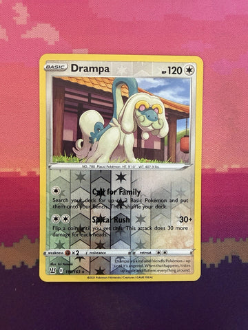 Pokemon Card Drampa Battle Styles Reverse Holo Rare 119/163 Near Mint