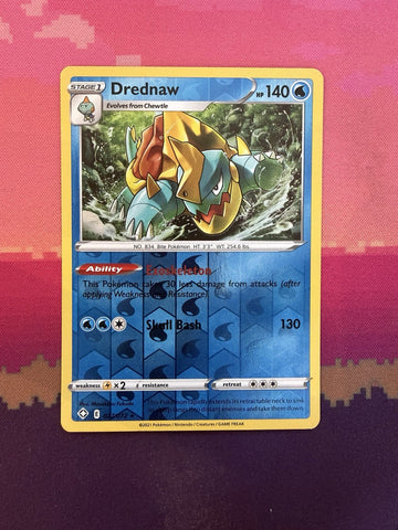 Pokemon Card Drednaw Shining Fates Reverse Holo Rare 027/072 Near Mint