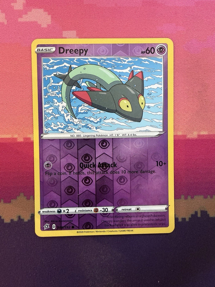 Pokemon Card Dreepy Rebel Clash Reverse Holo Common 089/192 Near Mint