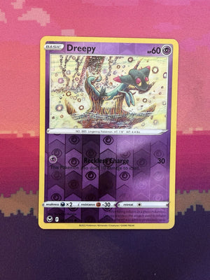 Pokemon Card Dreepy Silver Tempest Reverse Holo Common 087/195 Near Mint