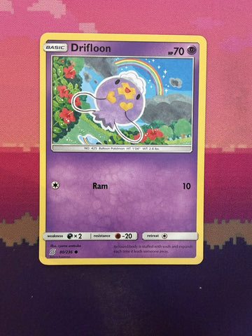 Pokemon Card Drifloon Unified Minds Common 80/236 Near Mint